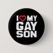 Ich Liebe mein Gay Son Button (Vorderseite)