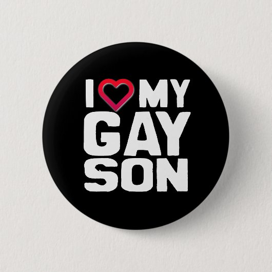 Ich Liebe mein Gay Son Button (Vorderseite)