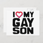 Ich Liebe mein Gay Son Postkarte (Vorne/Hinten)