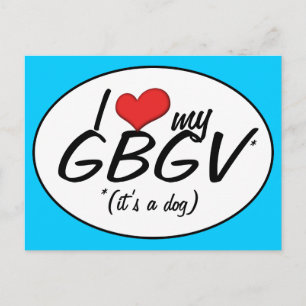 Ich Liebe mein GBGV (Es ist ein Hund) Postkarte