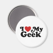 Ich Liebe mein Geek Magnet (Vorderseite/Rückseite)