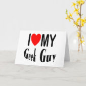 Ich Liebe Mein Geek Typ Karte (Gelbe Blume)