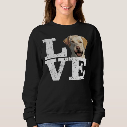 Ich Liebe mein Gelbe Labrador Labrador Retriever D Sweatshirt (Vorderseite)