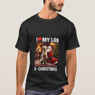 Ich Liebe mein Gelbe Labrador Retriever und Weihna T-Shirt