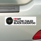 ICH LIEBE MEIN GELBLAUTER SCHWARZCOCKATOO AUTOAUFKLEBER (Auf Auto)
