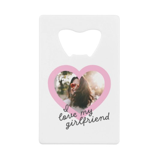 Ich Liebe mein Girlfriend Custom Pink Valentines F Geldbeutel Flaschenöffner (Vorderseite)