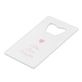 Ich Liebe mein Girlfriend Custom Pink Valentines F Geldbeutel Flaschenöffner (Rückseite Schrägansicht)