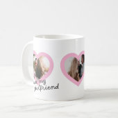 Ich Liebe mein Girlfriend Custom Pink Valentines F Kaffeetasse (Vorderseite Links)