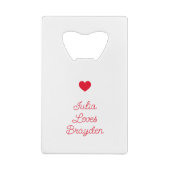 Ich Liebe mein Girlfriend Custom Red Valentines Fo Geldbeutel Flaschenöffner (Rückseite)