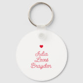 Ich Liebe mein Girlfriend Custom Red Valentines Fo Schlüsselanhänger (Rückseite)