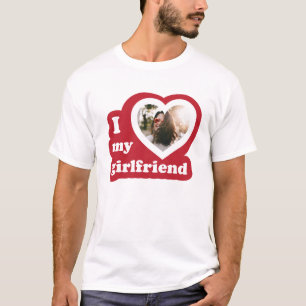 Ich Liebe mein Girlfriend Custom Retro Valentines T-Shirt