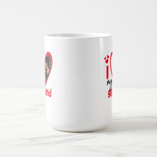 Ich Liebe mein Girlfriend Foto Geschenk Kaffeetasse (Mittel)