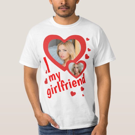 Ich Liebe mein Girlfriend-Foto T-Shirt (Vorderseite)