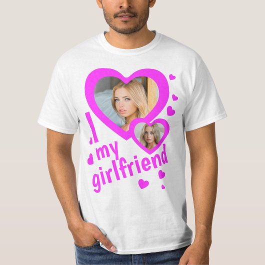 Ich Liebe mein Girlfriend-Foto T-Shirt (Vorderseite)