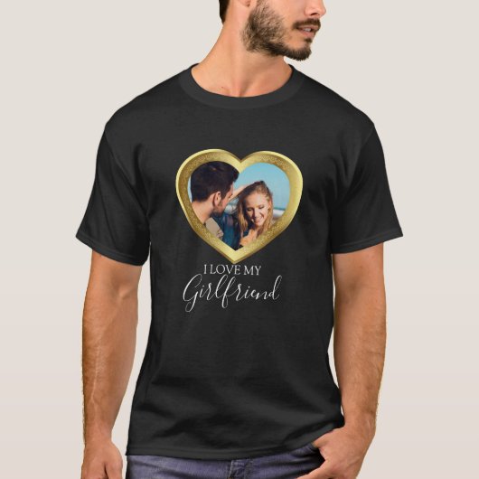 Ich Liebe mein Girlfriend-Geschenk für Ihn Valenti T-Shirt (Vorderseite)