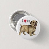 Ich Liebe mein Glen von Imaal Terrier Button (Vorne & Hinten)