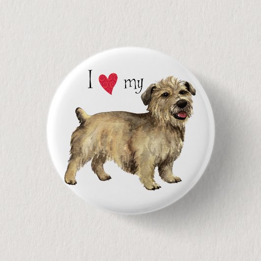 Ich Liebe mein Glen von Imaal Terrier Button (Vorderseite)