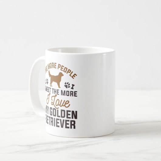 Ich Liebe mein goldener Retriever Kaffeetasse (Vorderseite Links)