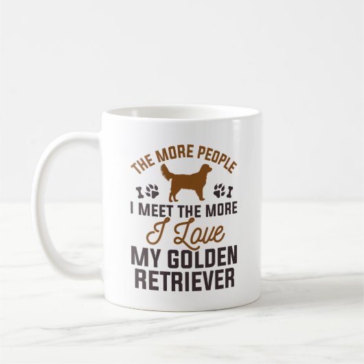 Ich Liebe mein goldener Retriever Kaffeetasse (Links)