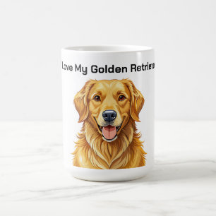 Ich Liebe mein goldener Retriever Kaffeetasse