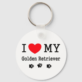 Ich Liebe mein goldener Retriever Schlüsselanhänger
