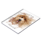 Ich Liebe mein goldenes Doodle Notizblock (Linke Seite)