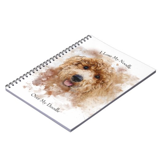 Ich Liebe mein goldenes Doodle Notizblock (Linke Seite)