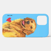 Ich Liebe mein Goldenes Retriever Case-Mate iPhone Hülle (Rückseite (Horizontal))