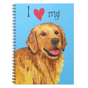 Ich Liebe mein Goldenes Retriever Notizblock