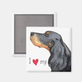 Ich Liebe mein Gordon Setter Magnet (Vorderseite/Rückseite)