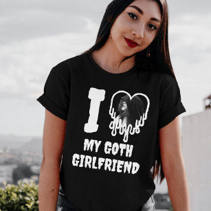 Ich Liebe mein Goth Girlfriend Driving Heart Foto T-Shirt