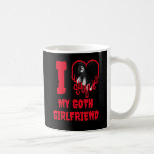 Ich liebe mein Goth-Girlfriend tropfendes rotes He Kaffeetasse