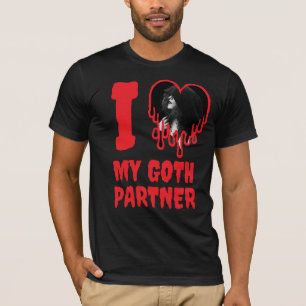 Ich Liebe mein Goth Partner Red Blood Heart Foto T-Shirt