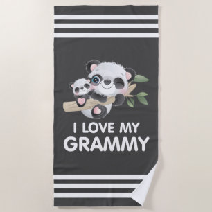 Ich Liebe mein Grammy Niedlich Baby und Erwachsene Strandtuch