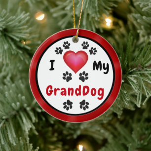 Ich Liebe mein GrandDog-Ornament, Bulk oder kaufen Keramik Ornament
