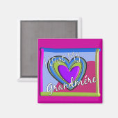 Ich Liebe mein Grandmere (FRANZÖSISCH) Magnet (Vorderseite/Rückseite)