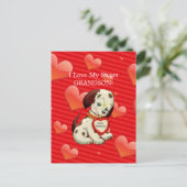 Ich Liebe mein Grandson... Valentinwünsche Feiertagspostkarte (Stehend Vorderseite)