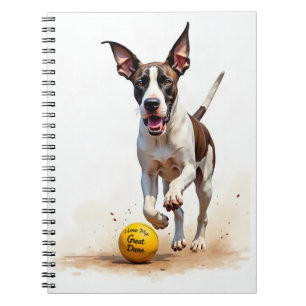 Ich liebe mein Great Dane Notizbuch Notizblock