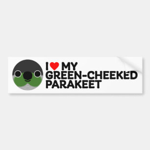 ICH LIEBE MEIN GREEN-CHEEKED PARAKEET - normal Autoaufkleber