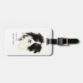 Ich Liebe mein Grenz-Collie-Hund Tier Gepäckanhänger (Vorderseite horizontal)