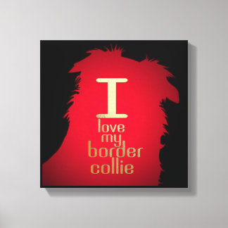 ICH LIEBE MEIN GRENZKOLL LEINWANDDRUCK