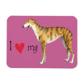 Ich Liebe mein Greyhound Magnet (Horizontal)