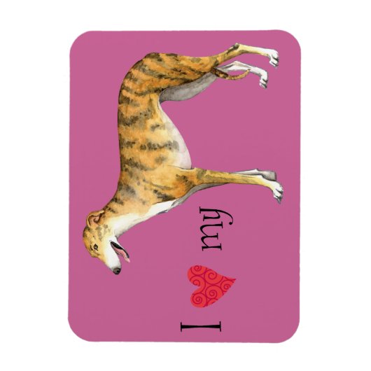 Ich Liebe mein Greyhound Magnet (Vertikal)