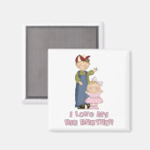 Ich Liebe mein großer Bruder Junge und kleines Mäd Magnet (Vorderseite/Rückseite)