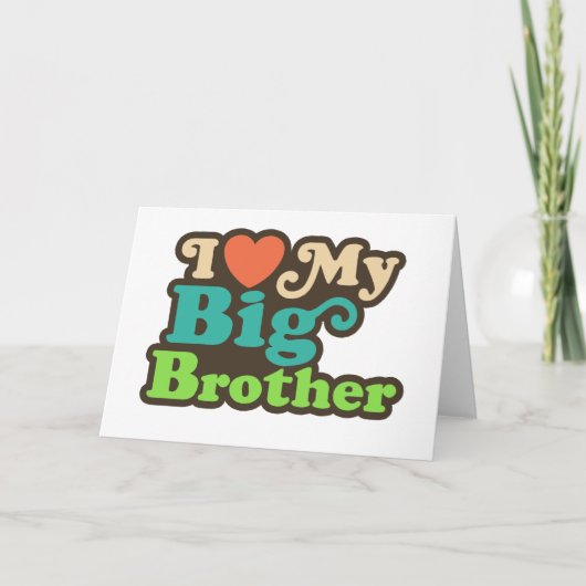 Ich Liebe mein großer Bruder Karte (Vorderseite)