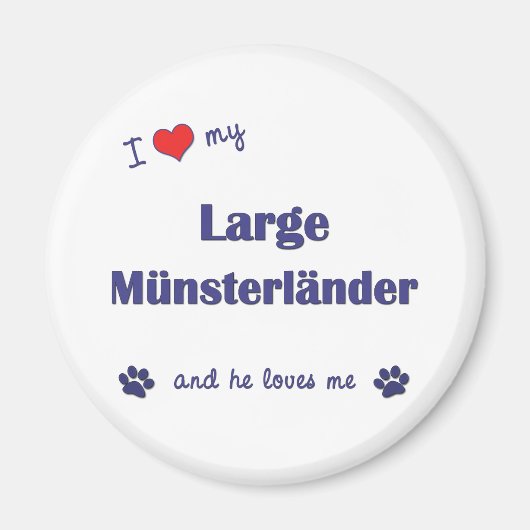 Ich Liebe mein großer Munsterlander (Männerhund) Magnet (Vorne)
