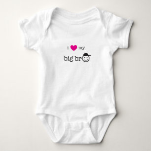 Ich Liebe mein großes Bro Baby Strampler