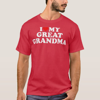 Ich Liebe mein großes Oma Rotes Herz  T-Shirt