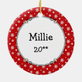 Ich Liebe mein Großhund Bichon Frise Dog Großmutte Keramik Ornament (Hinten)