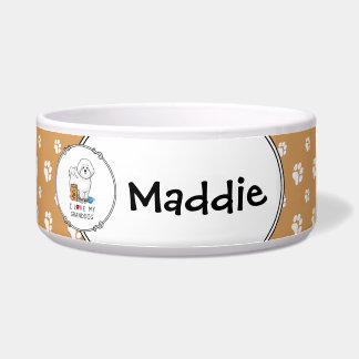 Ich Liebe mein Großhund Bichon Frise Hund, Großwel Napf